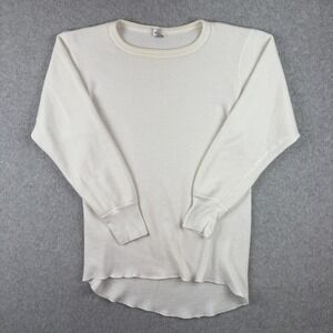 Vtg JE Morgan Thermal Shirt Mens XL White Arctex Long Sleeve 80s 90s USA Made